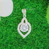 Mặt Dây Chuyền Bạc Nữ Hình Chiếc Lá Đá 8 Ly Sang Trọng M2412170084