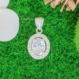 Mặt Dây Chuyền Bạc Nữ Hình Bầu Dục Đính Đá Lấp Lánh M2412170070