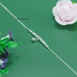 Lắc Chân Bạc Nữ S925 Sợi Mì Vuông Có Quả Chuông Nhỏ Xinh L2410150017