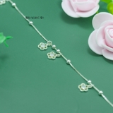 Lắc Chân Bạc Nữ S925 Những Bông Hoa 5 Cánh Xinh Xắn L2410150022