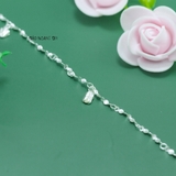 Lắc Chân Bạc Nữ S925 Dạng Sợi Xoắn Đẹp Tinh Tế