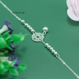 Lắc Chân Bạc Nữ S990 Nguyên Chất Mặt Tròn Kim Tiền Quả Chuông L2410140058