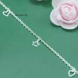 Lắc Chân Bạc Nữ Kiểu Mắt Xích Chắc Chắn Bền Đẹp L2410150034