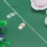 Lắc Chân Bạc Nữ S925 Hình Chiếc Dép 2 Màu Độc Đáo L2410140007