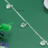 Lắc Chân Bạc Nữ S990 Nguyên Chất Ngôi Sao Đá Trắng Xinh Xắn L2410150021