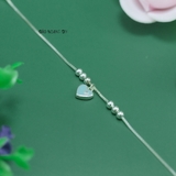 Lắc Chân Bạc Nữ S925 Trái Tim Màu Xanh Nhỏ Xinh L2410140048