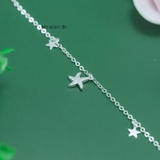 Lắc Chân Bạc Nữ S990 Nguyên Chất Hình Sao Biển Đính Đá Lấp Lánh