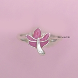 Nhẫn Bạc Trẻ Em Hình Cây Màu Hồng N2409040030