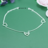 Lắc Chân Bạc Nữ S925 Trái Tim Love L2410140051