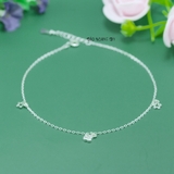 Lắc Chân Bạc Nữ S925 Hoa 4 Cánh Đá Trắng Nhỏ Xinh L2410150023