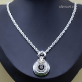 Mặt Dây Chuyền Bạc Nữ Thiết Kế Kiểu Nhiều Vòng Tròn Bắt Mắt M2412170027