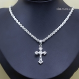 Mặt Dây Chuyền Bạc Nữ Tượng Thánh Giá Có Tượng Chúa Giêsu Size Nhỏ M2412170008