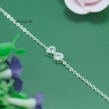 Lắc Chân Bạc Nữ S925 Nơ Trái Tim Xinh Xắn L2410140043