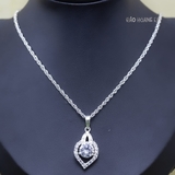 Mặt Dây Chuyền Bạc Nữ Hình Chiếc Lá Đá 8 Ly Sang Trọng M2412170084