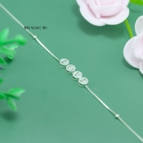 Lắc Chân Bạc Nữ S925 Mặt Tròn Khắc Chữ LOVE L2410150009