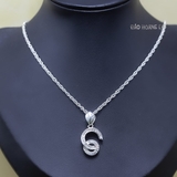 Mặt Dây Chuyền Bạc Nữ Chữ C Đính Đá Xinh Xắn M2412170050