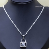 Mặt Dây Chuyền Bạc Nữ Hình Ổ Khóa Đá 7 Ly Sang Trọng M2412170049