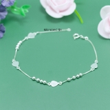 Lắc Chân Bạc Nữ S925 Dạng Sợi Mì Vuông Xinh Xắn L2410150007