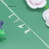 Lắc Chân Bạc Nữ S925 Chữ LOVE Dây Mảnh Xinh Xắn
