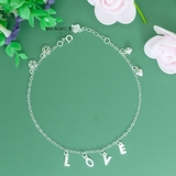Lắc Chân Bạc Nữ S925 Chữ LOVE Dây Mảnh Xinh Xắn