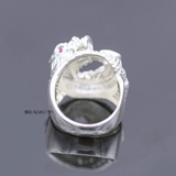 Nhẫn Bạc Nam Trơn Ít Đá N2408200027