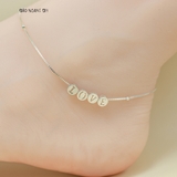Lắc Chân Bạc Nữ S925 Mặt Tròn Khắc Chữ LOVE L2410150009