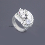 Nhẫn Bạc Nam Trơn Ít Đá N2408200027