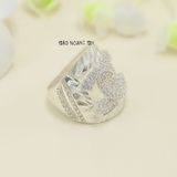 Nhẫn Bạc Nữ Thiết Kế Hình Chữ X Đính Đá Sang Trọng  N2409020099