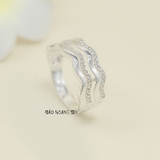Nhẫn Bạc Nữ Nhiều Đường Lượn Sóng Tinh Tế N2412110009