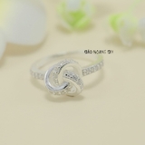 Nhẫn Bạc Nữ Trơn Love Knot Xinh Xắn Dễ Thương N2408250003
