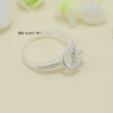 Nhẫn Bạc Nữ Trơn Love Knot Xinh Xắn Dễ Thương N2408250003