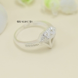 Nhẫn Bạc Nữ Hình Viên Kim Cương Ít Đá Đơn Giản Tinh Tế N2412070026