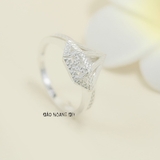 Nhẫn Bạc Nữ Hình Viên Kim Cương Ít Đá Đơn Giản Tinh Tế N2412070026