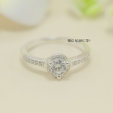 Nhẫn Bạc Nữ Kiểu Tròn Đá 4 Ly Tinh Tế N2412110023