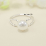 Nhẫn Bạc Nữ Ngọc Trai 8 Ly Đơn Giản Tinh Tế Trẻ Trung N2412110015