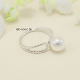 Nhẫn Bạc Nữ Ngọc Trai 8 Ly Đơn Giản Tinh Tế Trẻ Trung N2412110015