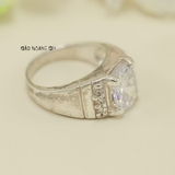 Nhẫn Bạc Trẻ Em Cho Bé Trai Đá Oval Trắng N2412070020