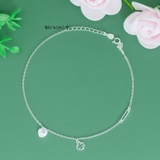 Lắc Chân Bạc Nữ S990 Nguyên Chất Trái Tim Và Hoa L2410140013
