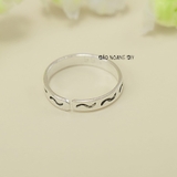 Nhẫn Bạc Nữ Trơn Thiết Kế Kiểu Nhẫn Mở N2412070025
