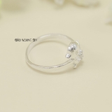Nhẫn Bạc Trẻ Em Hình Con Vịt Gắn Đá Trắng N2409030058