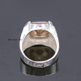 Nhẫn Bạc Nam Phong Thủy Đá Da Cam N2408200007