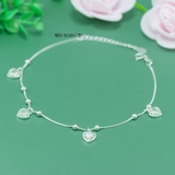 Lắc Chân Bạc Nữ S925 Sợi Mì 4 Trái Tim Nhỏ Xinh L2410140046