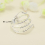 Nhẫn Bạc Nữ Đính Đá Tấm Mang Phong Cách Cá Tính N2412110012