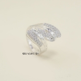 Nhẫn Bạc Nữ Bản To Thiết Kế Đính Đá Sang Trọng  N2409020119