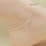Lắc Chân Bạc Nữ S990 Nguyên Chất Trái Tim Và Hoa L2410140013