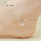 Lắc Chân Bạc Nữ S925 Ngũ Giác Đính Đá Đẹp L2410140062