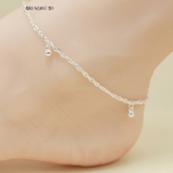 Lắc Chân Bạc Nữ S925 Dây Kép Chuông Nhỏ Xinh Xắn