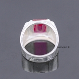 Nhẫn Bạc Nam Phong Thủy Đá Đỏ N2408080011