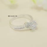 Nhẫn Bạc Nữ Đá Chủ 6 Ly Tinh Tế Sang Trọng N2412110010
