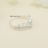 Nhẫn Bạc Nữ Trơn Hình Vương Miện Đính Đá N2408250063